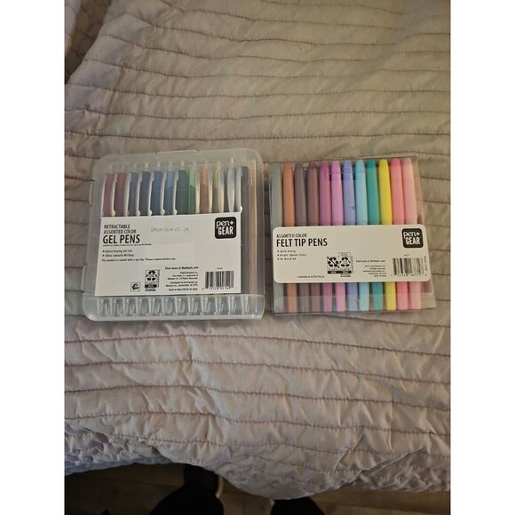 Pen+Gear Lot Of 2 24 Count Each Assorted Color Gel Pens & Felt Tip Pens - Picture 5 of 7